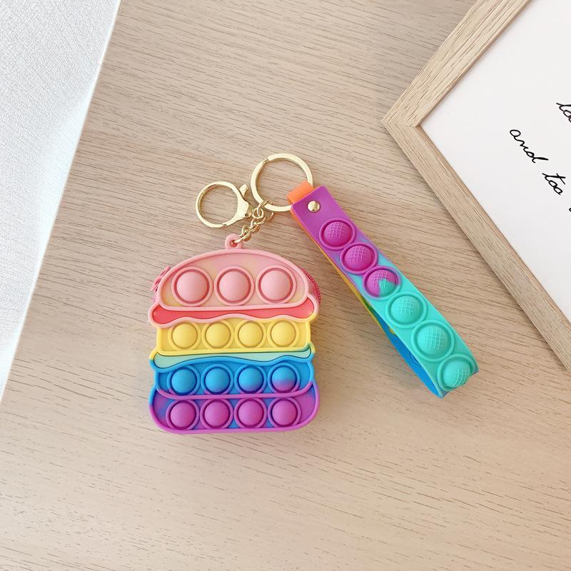 Small Keychain Coin Purse Spaceman Bear Fingertip Toy