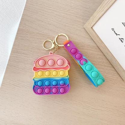 Small Keychain Coin Purse Spaceman Bear Fingertip Toy
