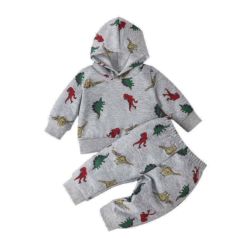 Children's Spring and Autumn Long Sleeve Hat Wear Pants Set