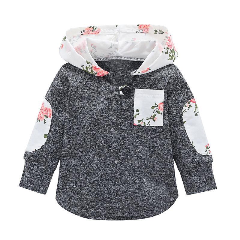 Kids Top Plaid Colorblock Hoodie