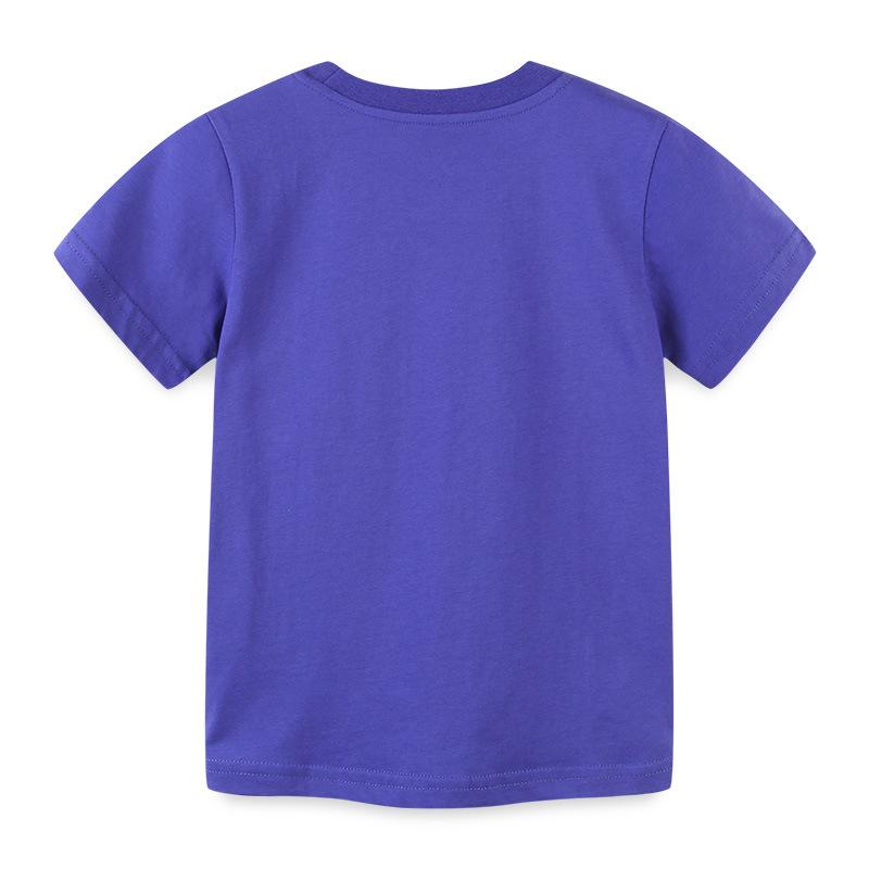 Children's short sleeved cotton cartoon round neck girls' T-shirt