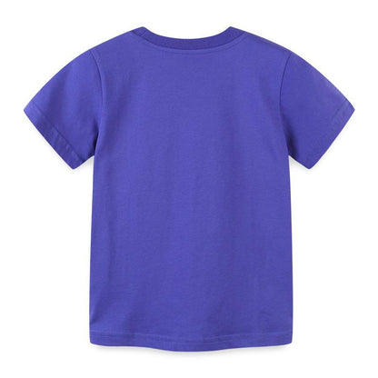 Children's short sleeved cotton cartoon round neck girls' T-shirt