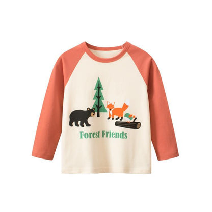 Children's Long Sleeve T-Shirt Baby Clothes Backing Shirt