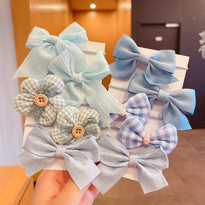 Children's Hair Ring Mesh Bow Set Head Flower