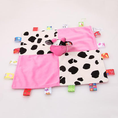 Baby Animal Comfort Towel with Rattle Plush Toy