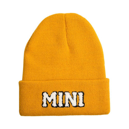 Children's MINI Letter Solid Color Warm Knitted Hat