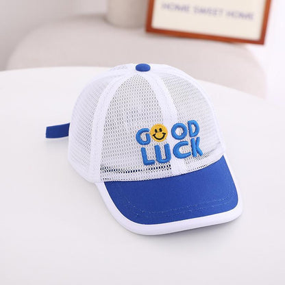 Good Luck Smiley Kids Mesh Sunshade Mesh Cap