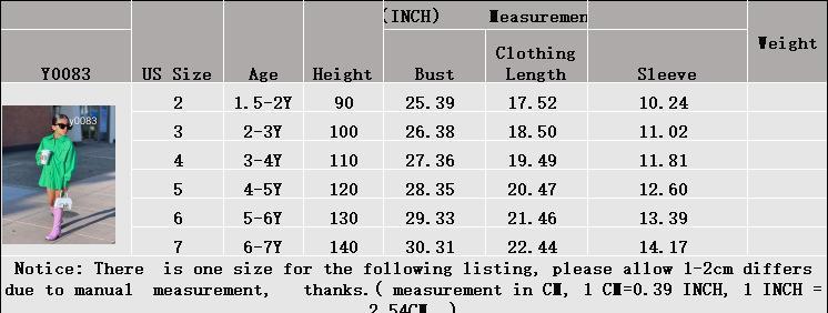 Girls' Casual Loose Shirt Long Sleeve Petticoat