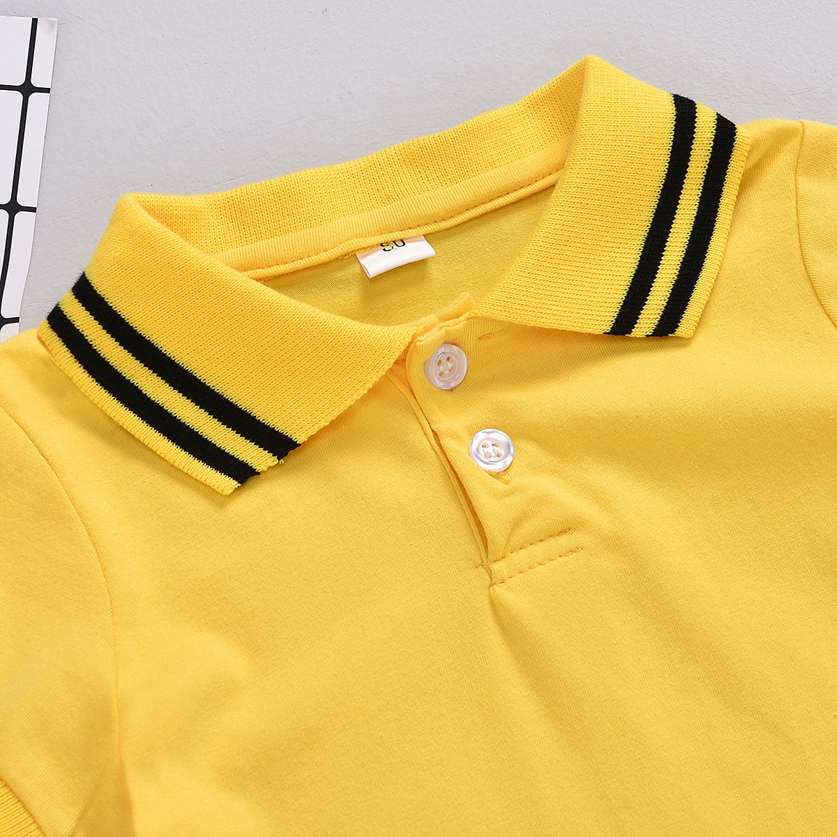 Striped stand collar shirt Short Sleeve Top Shorts two piece set