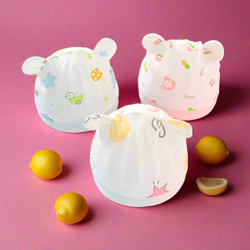 Binaural Printed Hat For Newborn Baby