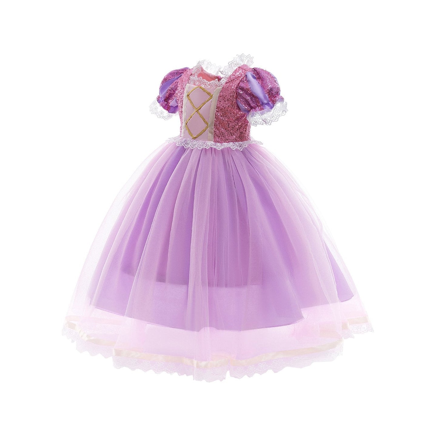 Snow white snow and ice long hair Princess Dress