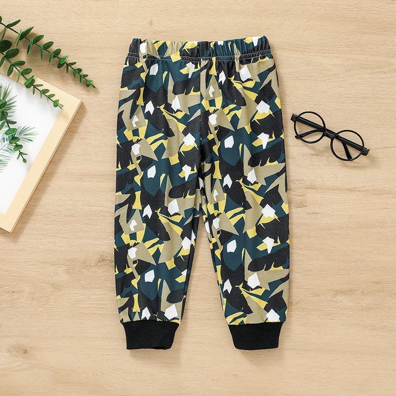 Children's Letter Top Printed Pants Two-Piece Set