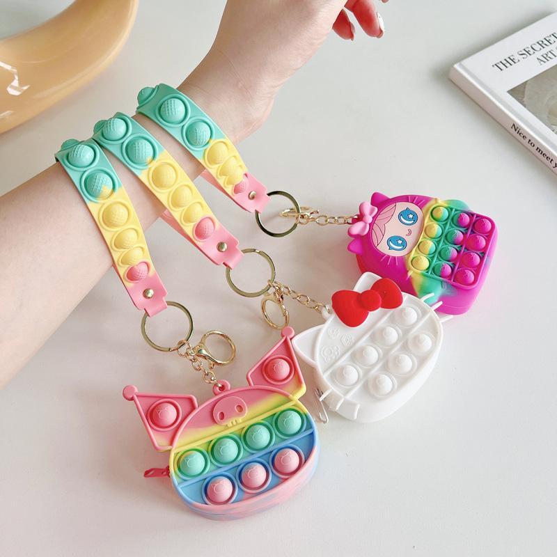 Cartoon Silicone Mini Bag Rabbit Pendant Keychain