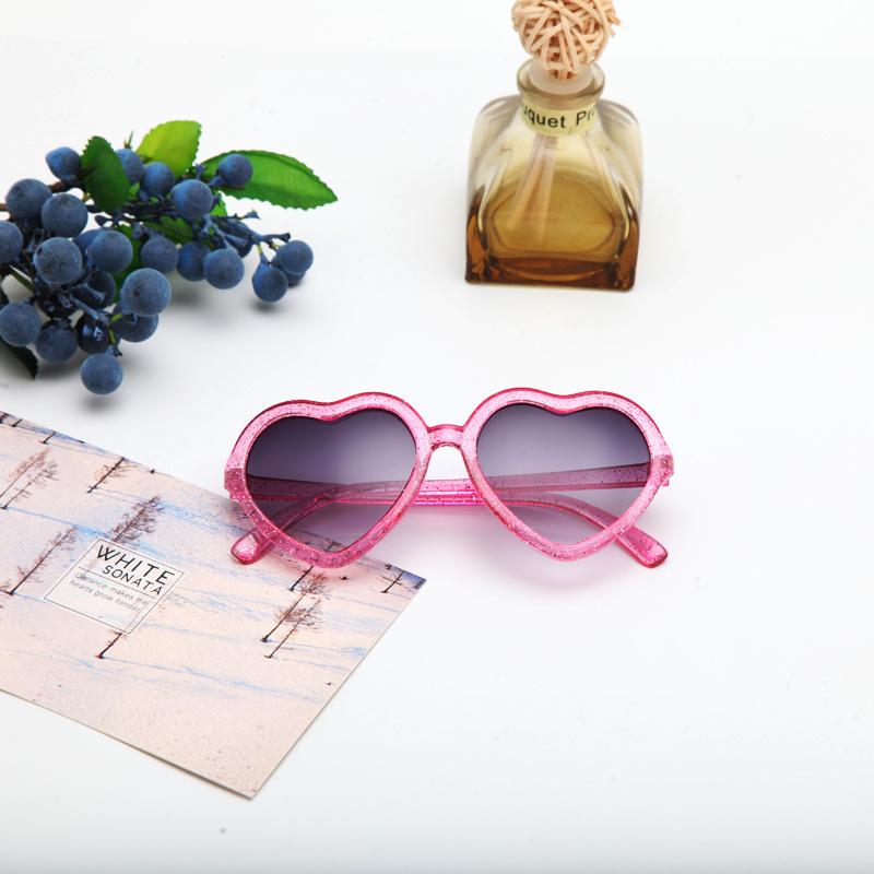 Children's Cute Heart-shaped Anti Ultraviolet Sunglasses