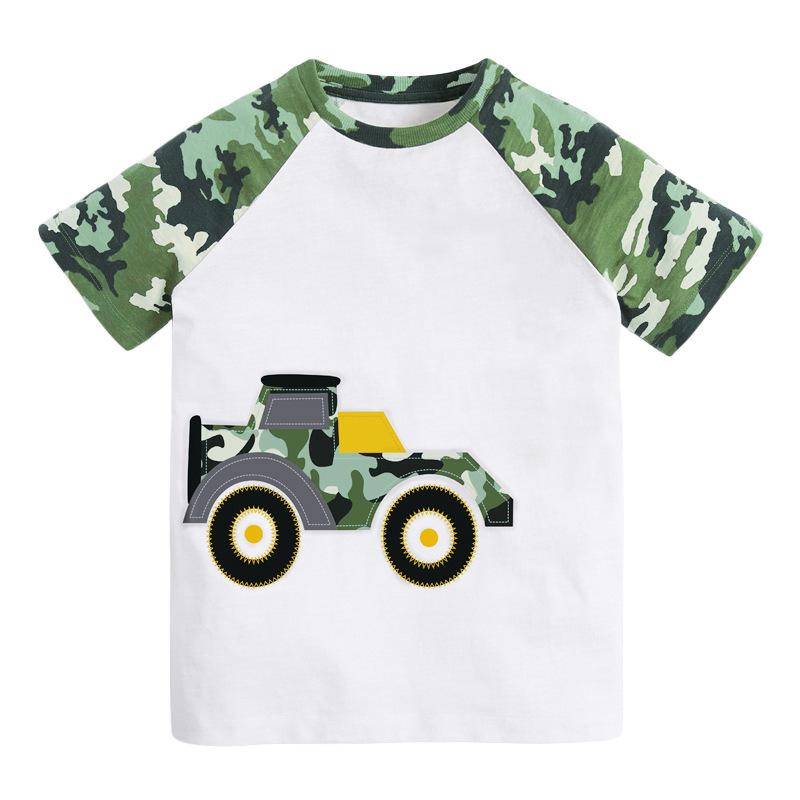 Boys' T-shirt Camouflage Contrast Short Sleeve Children's T-shirt