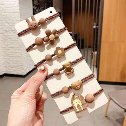 Bear Hair Ring Cartoon Hair Rope Set