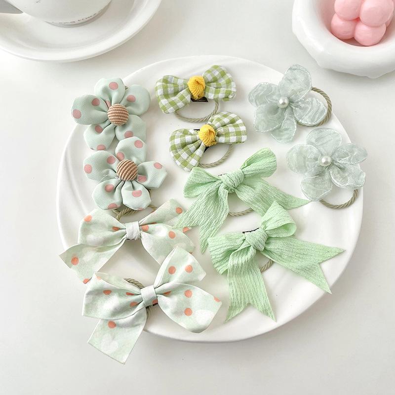Children's Color Bow Hair Rope High Elasticity