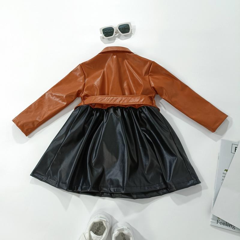 Girls' Kids Faux Leather Dress