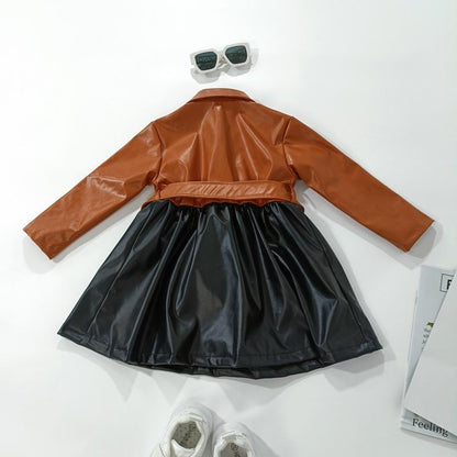Girls' Kids Faux Leather Dress