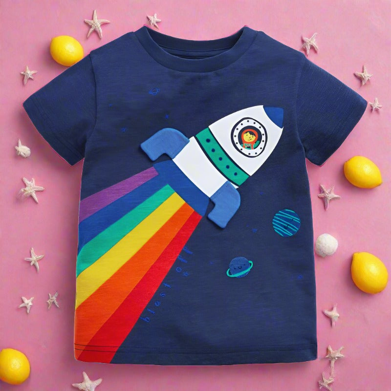 New Short Sleeved Children's T-shirt Cartoon Shirt