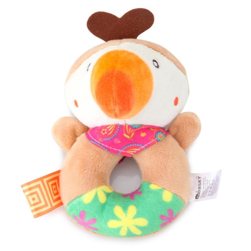 Baby Puppy Ring Bell Round Hand Plush Toy