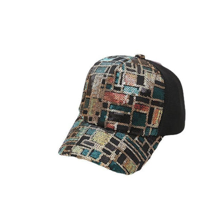 Summer Colorful Sequin Stitching Children's Mesh Cap