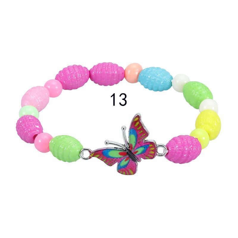 Children's Colorful Beaded Bracelet Colorful Butterfly Bracelet