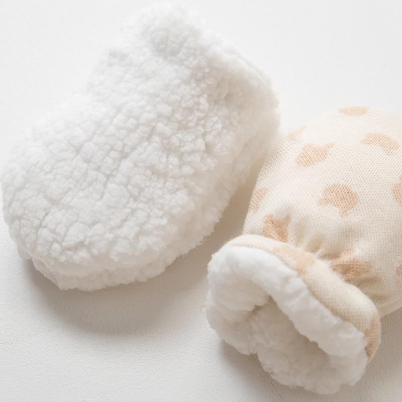 Baby Plush Gloves Baby Anti-scratch Autumn Warm Gloves