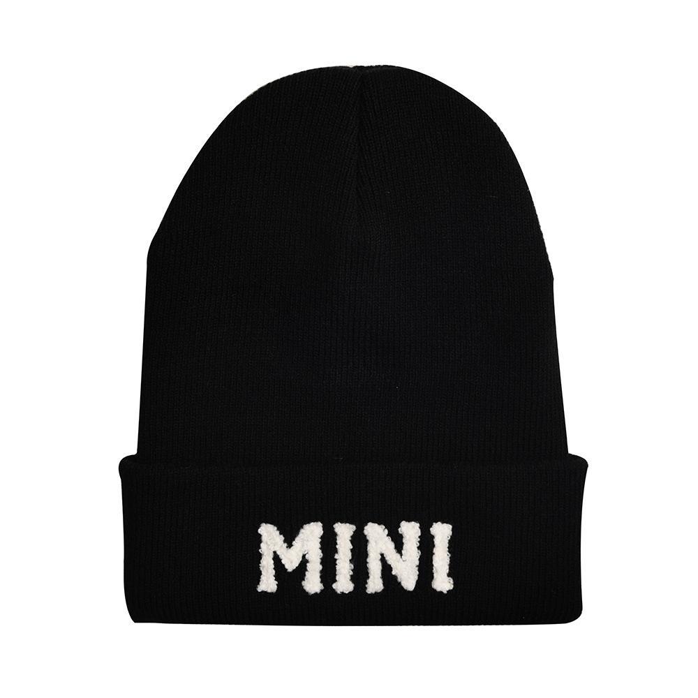 Children's MINI Letter Solid Color Warm Knitted Hat