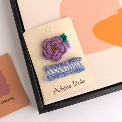 Children's Plush Flower Hairpin