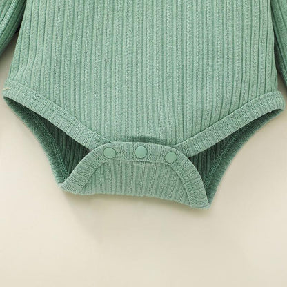 Baby Solid Color Climbing Suit Two-piece Set