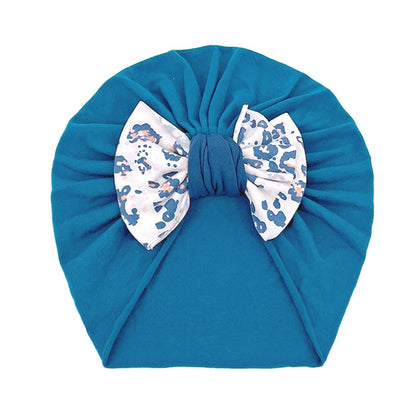 Cute Printed Bow Hat Children's Comfortable Warm Baby Hats