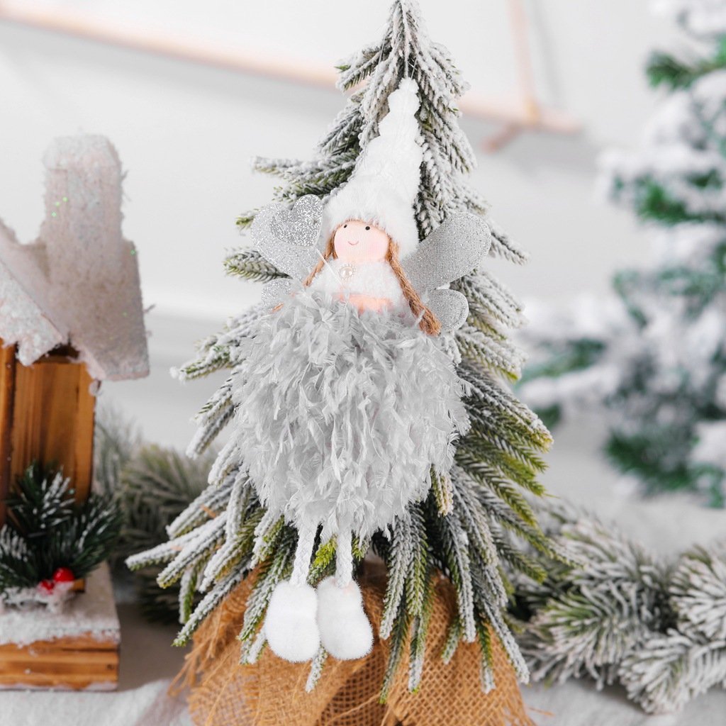 Christmas Tree Decoration Pendant Cute Feather Angel Ornaments