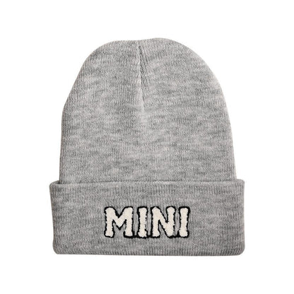 Children's MINI Letter Solid Color Warm Knitted Hat