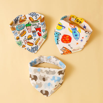 3pcs/set Baby Triangle Bib Saliva towel