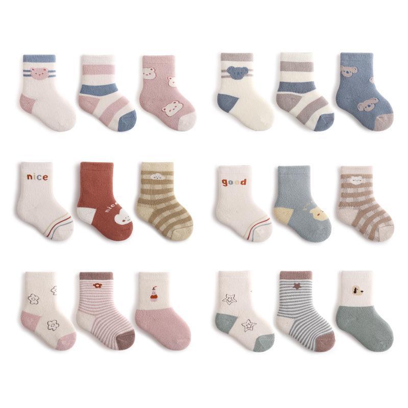 Newborn Baby Socks Padded Terry Warm Cotton Socks