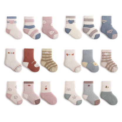 Newborn Baby Socks Padded Terry Warm Cotton Socks
