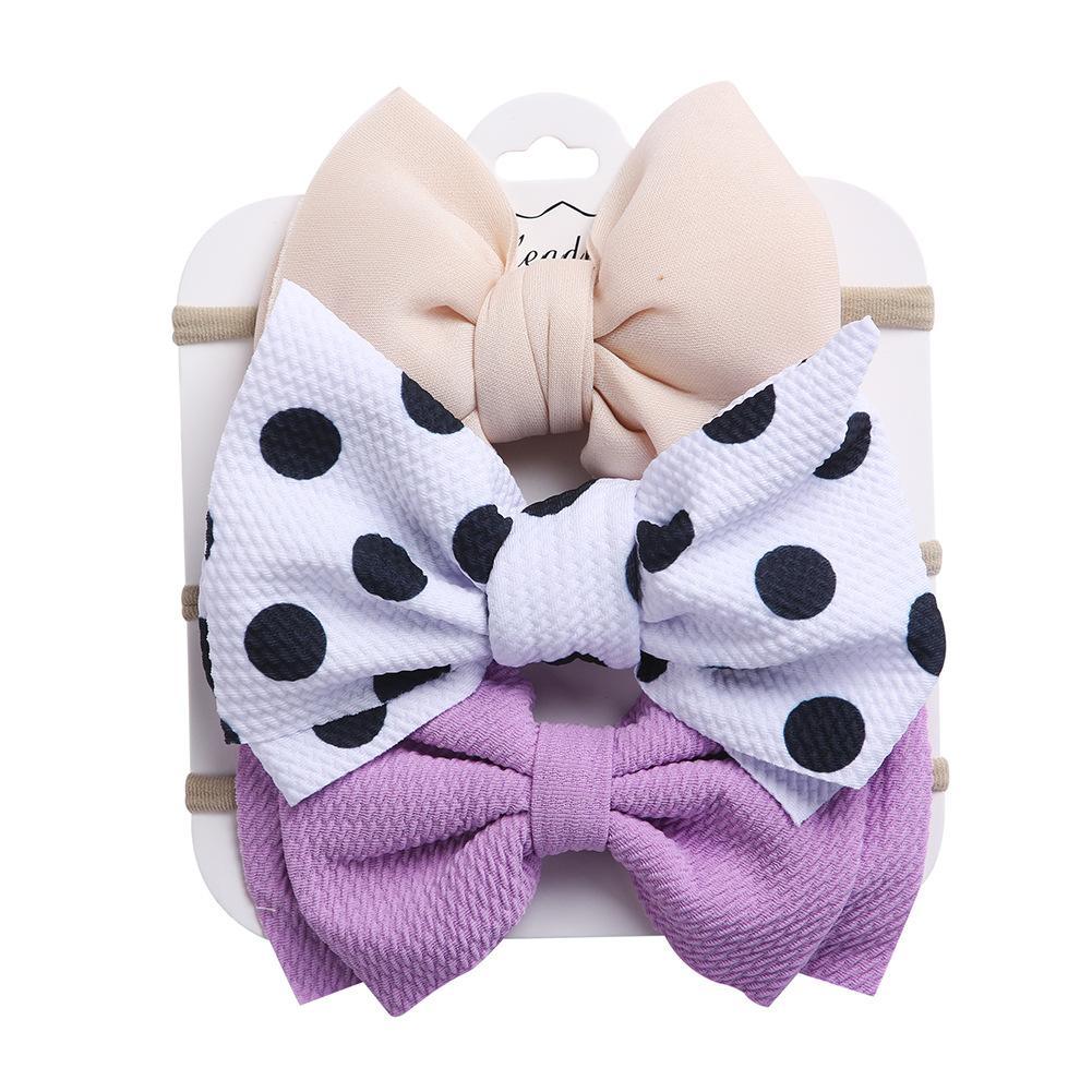 Children's Headdress Bow Hair Tie 3pcs/Set