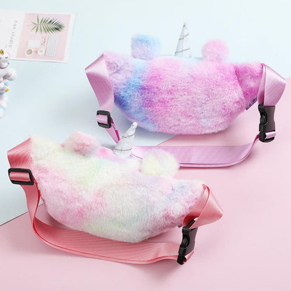 Children's Unicorn  Plush Purse Student Cute Chest Bag