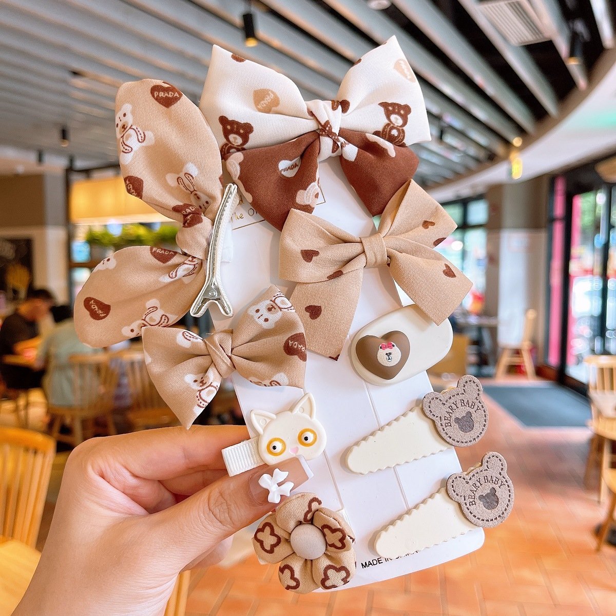 Children's Fabric Bow Hairpin