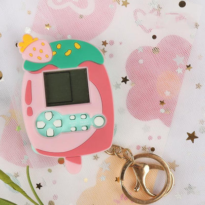 Strawberry Ice Cream Game Pendant Keychain