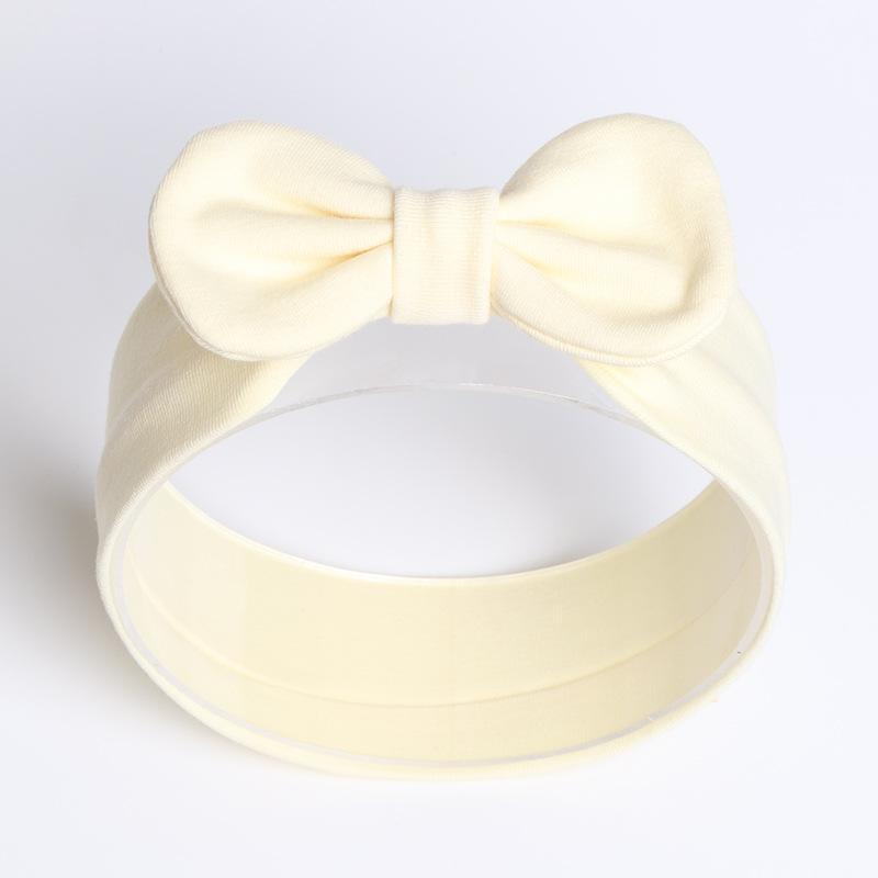 Baby Bow Headband Wave Dot Hair Band Solid Color