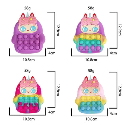 Children's Coin Purse Pink Bow Doll Press Toy