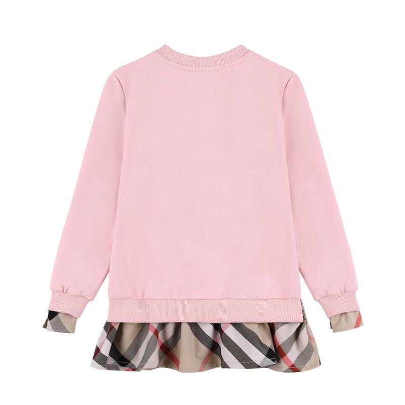 Children's Crewneck Plaid Turtleneck Backing Shirt Sweater