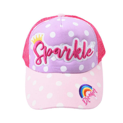 Children's Embroidered Letter Baseball Cap Sunshade Net Hat