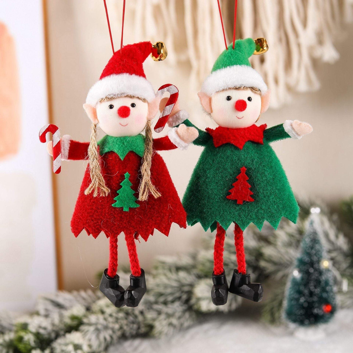 Christmas Ornaments Cute Elf Doll Christmas Tree Decoration