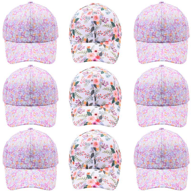 Children's Floral Pattern Baseball Cap