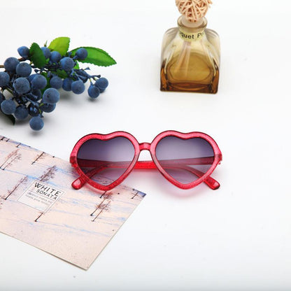 Children's Cute Heart-shaped Anti Ultraviolet Sunglasses