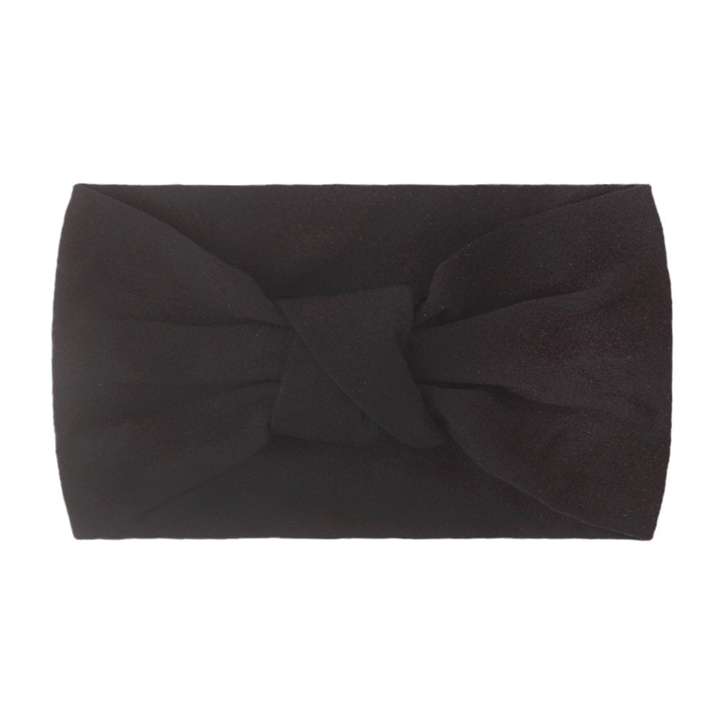 Children's Headwear Baby Solid Nylon Brimmed Hair Band Baby