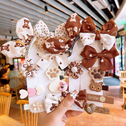 Children's Fabric Bow Hairpin